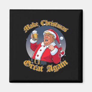 Maak Kerstmis weer geweldig 2024 Trump Funny Trump Magneet