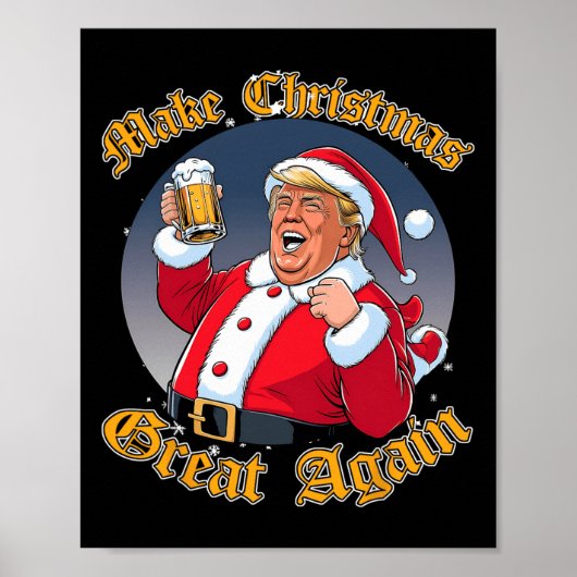 Maak Kerstmis weer geweldig 2024 Trump Funny Trump Poster (Voorkant)