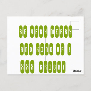 Maak Kerstmis weer geweldig bleke groene sneeuwbal Briefkaart