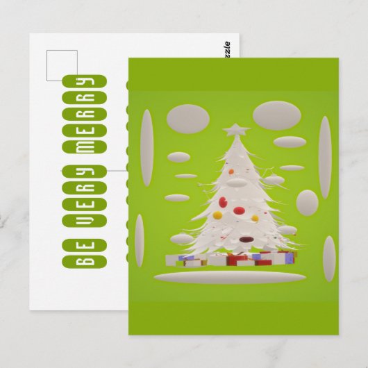 Maak Kerstmis weer geweldig bleke groene sneeuwbal Briefkaart (Voorkant / Achterkant)