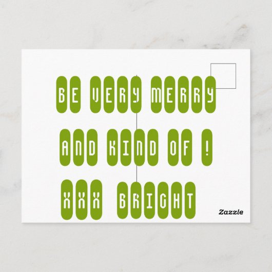 Maak Kerstmis weer geweldig bleke groene sneeuwbal Briefkaart (Achterkant)