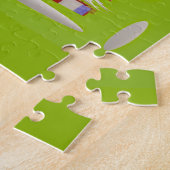 Maak Kerstmis weer geweldig bleke groene sneeuwbal Legpuzzel (Zijkant)