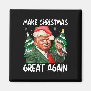 Maak Kerstmis weer geweldig Funny Santa Trump 2025 Magneet