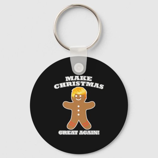 Maak Kerstmis weer geweldig Ginger Bread Man Trump Sleutelhanger (Voorkant)