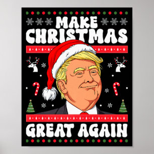 Maak Kerstmis weer geweldig, grappige Donald Trump Poster