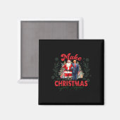 Maak Kerstmis weer geweldig, grappige kerstman Tru Magneet (Voorkant / Achterkant)