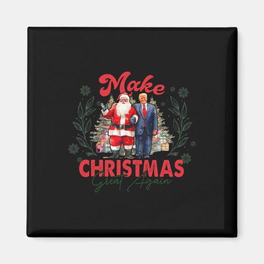 Maak Kerstmis weer geweldig, grappige kerstman Tru Magneet (Voorkant)