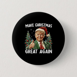 Maak Kerstmis weer geweldig, grappige kerstman Tru Ronde Button 5,7 Cm