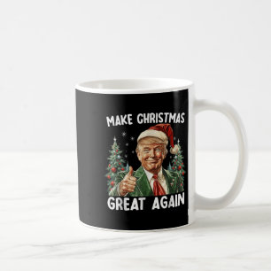 Maak Kerstmis weer geweldig Grappige Kerstman Trum Koffiemok