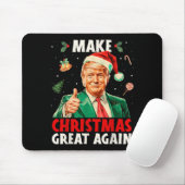 Maak Kerstmis weer geweldig Grappige Kerstman Trum Muismat (Met muis)