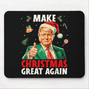 Maak Kerstmis weer geweldig Grappige Kerstman Trum Muismat