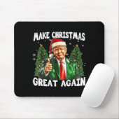 Maak Kerstmis weer geweldig Grappige Kerstman Trum Muismat (Met muis)