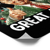 Maak Kerstmis weer geweldig Grappige Kerstman Trum Poster (Hoek)