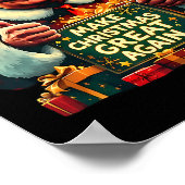 Maak Kerstmis weer geweldig Grappige Kerstman Trum Poster (Hoek)