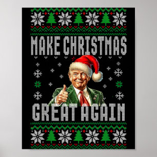 Maak Kerstmis weer geweldig Grappige Trump Pyjama' Poster