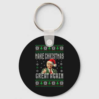 Maak Kerstmis weer geweldig Grappige Trump Pyjama' Sleutelhanger