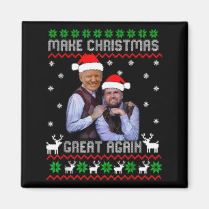 Maak Kerstmis weer geweldig Grappige Trump Vance B Magneet