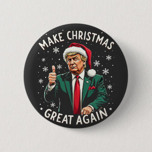 Maak Kerstmis weer geweldig, lelijke kersttrui Tru Ronde Button 5,7 Cm