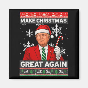Maak Kerstmis weer geweldig met Trump en sneeuwvlo Magneet