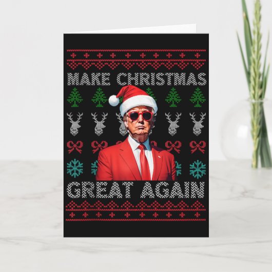 Maak Kerstmis weer geweldig Trump Kerstmis Grappig Kaart (Voorkant)