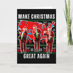 Maak Kerstmis weer geweldig Trump Pyjama's Lelijk Kaart