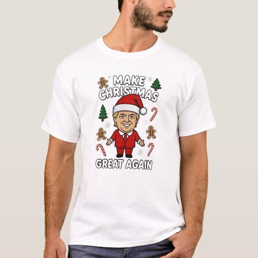 Maak Kerstmis weer geweldig van Trump T-shirt (Voorkant)