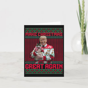 Maak Kerstmis weer geweldig Xmas Funny Trump Holdi Kaart