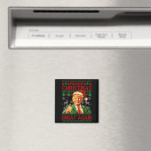Maak Kerstmis weer geweldig Xmas Grappig Trump Pyj Magneet (Insitu (Vaatwasser))