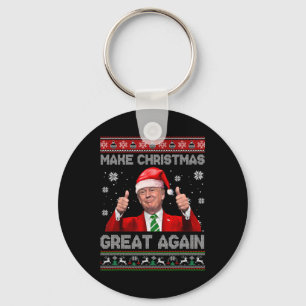 Maak Kerstmis weer geweldig Xmas Grappig Trump Pyj Sleutelhanger