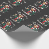 Maak Kerstmis weer Groot Amerikaans Horrelijk Kers Cadeaupapier (Hoek)