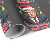 Maak Kerstmis weer Groot Lelijke Kersttrui trump Cadeaupapier (Rol Hoek)