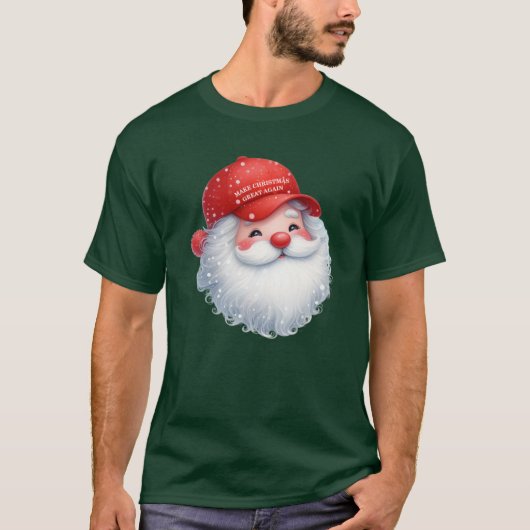 Maak Kerstmis weer Groot Maga GOP Kerstman T-shirt (Voorkant)
