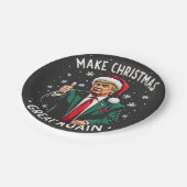 Maak Kerstmis weer Groot Ugly Xmas Sweater Trump Papieren Bordje (Gekanteld)