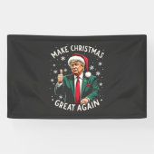Maak Kerstmis weer Groot Ugly Xmas Sweater Trump Spandoek (Horizontaal)