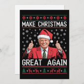 Maak Kerstmis weer Groot Xmas Trump Horrorkleding Feestdagenkaart (Voorkant / Achterkant)
