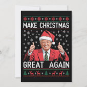 Maak Kerstmis weer Groot Xmas Trump Lelijke Pyjama Feestdagenkaart (Voorkant)
