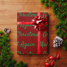 Maak Kerstmis weer rood en groen Cadeaupapier