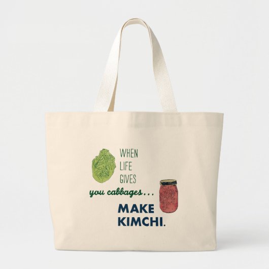 Maak Kimchi! Grote Tote Bag (Voorkant)