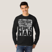 Maak kinderen Sarcasm citeert mam husba T-shirt (Voorkant volledig)
