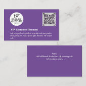 Maak Klant VIP Korting Verpakkings QR-codes Informatiekaartje (Voorkant / Achterkant)