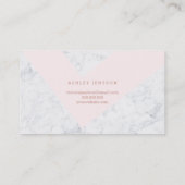 Maak kleurblok roos gouden tekenmarmer visitekaartje (Achterkant)