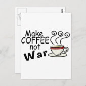 Maak koffie geen oorlog briefkaart (Voorkant / Achterkant)