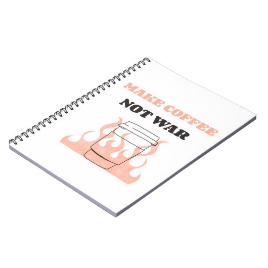 Maak koffie geen oorlog notitieboek (Linkerzijde)