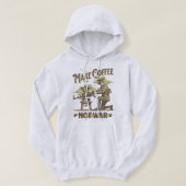 Maak koffie Grafisch retro kunstwerk Hoodie (Design voorkant)