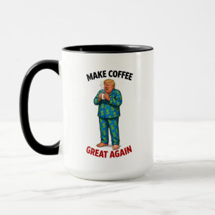 Maak koffie weer geweldig - Grappige Trump-pyjama  Mok