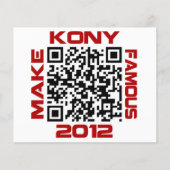 Maak Kony beroemd 2012 Video QR Code Joseph Kony Flyer (Voorkant)