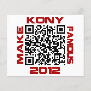 Maak Kony Beroemd 2012 Video QR Code Joseph Kony Flyer