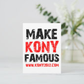 Maak Kony beroemd - Kony 2012 Briefkaart (Staand voorkant)