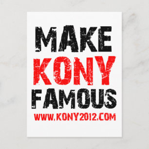 Maak Kony beroemd - Kony 2012 Briefkaart