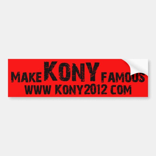 Maak Kony beroemd - Kony 2012 Bumpersticker (Voorkant)